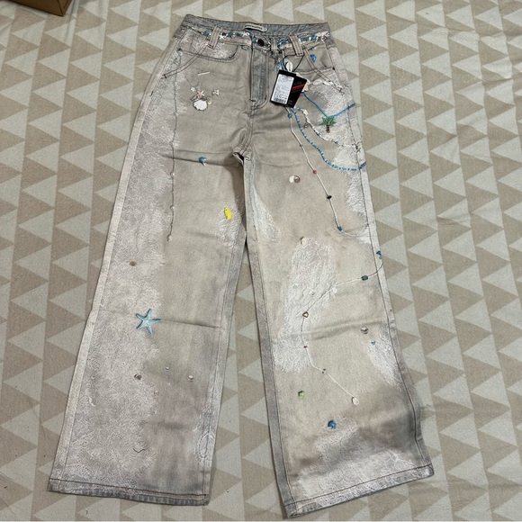 Innovare most wanted Carbrey Print Bleached Jeans NWOT - Picture 4 of 7